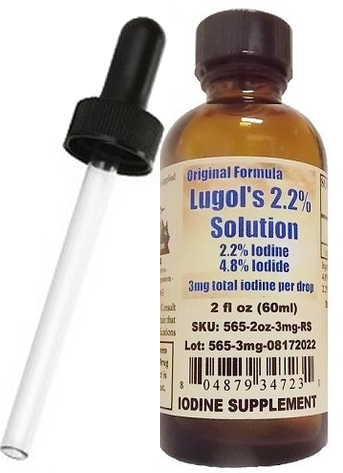 ID: Lugols 2.2% Iodine 3mg Solution - 2oz